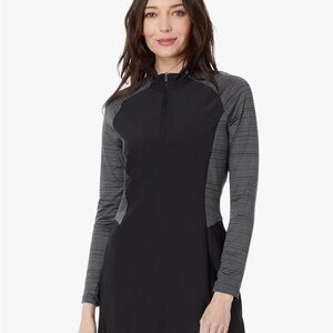 Adidas Black and Gray Golf Long Sleeve Dress with shorts